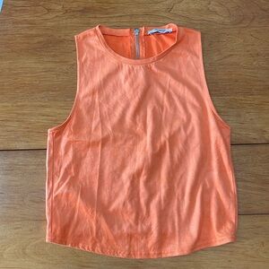 Zara suede-like organge top